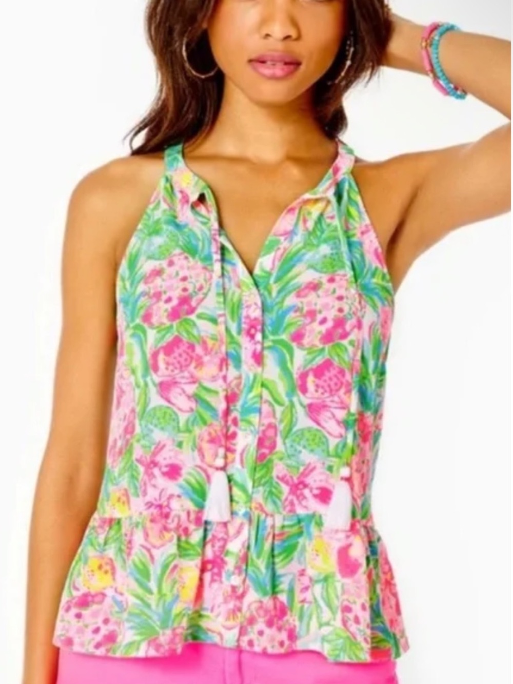NWT Lilly Pulitzer Carolane Top Women’s Small Pear Necessities